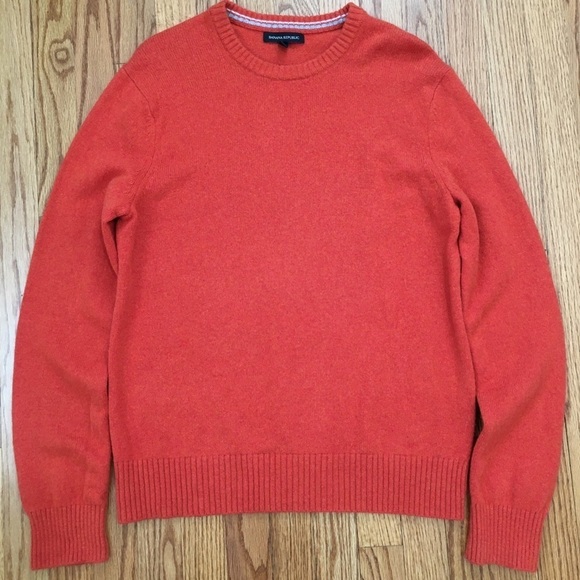 Banana Republic Merino Wool & Cotton Crew Neck Long Sleeve Tight Knit Sweater - Picture 15 of 16